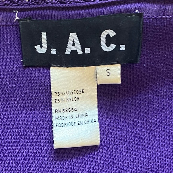 Like New J.A.C. Woman’s Small Purple - Picture 2 of 5